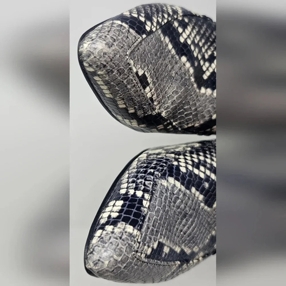 Marc Fisher ZURRI2 Point Toe Leather Snakeskin Print Loafers Size 8.5M - Picture 5 of 16